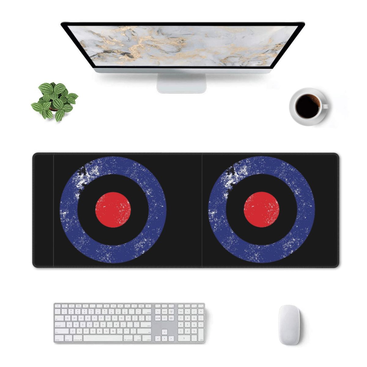 Laptop Accessories Target - 大型マウスパッド RAF タイプ D ラウンデルモッド ターゲット