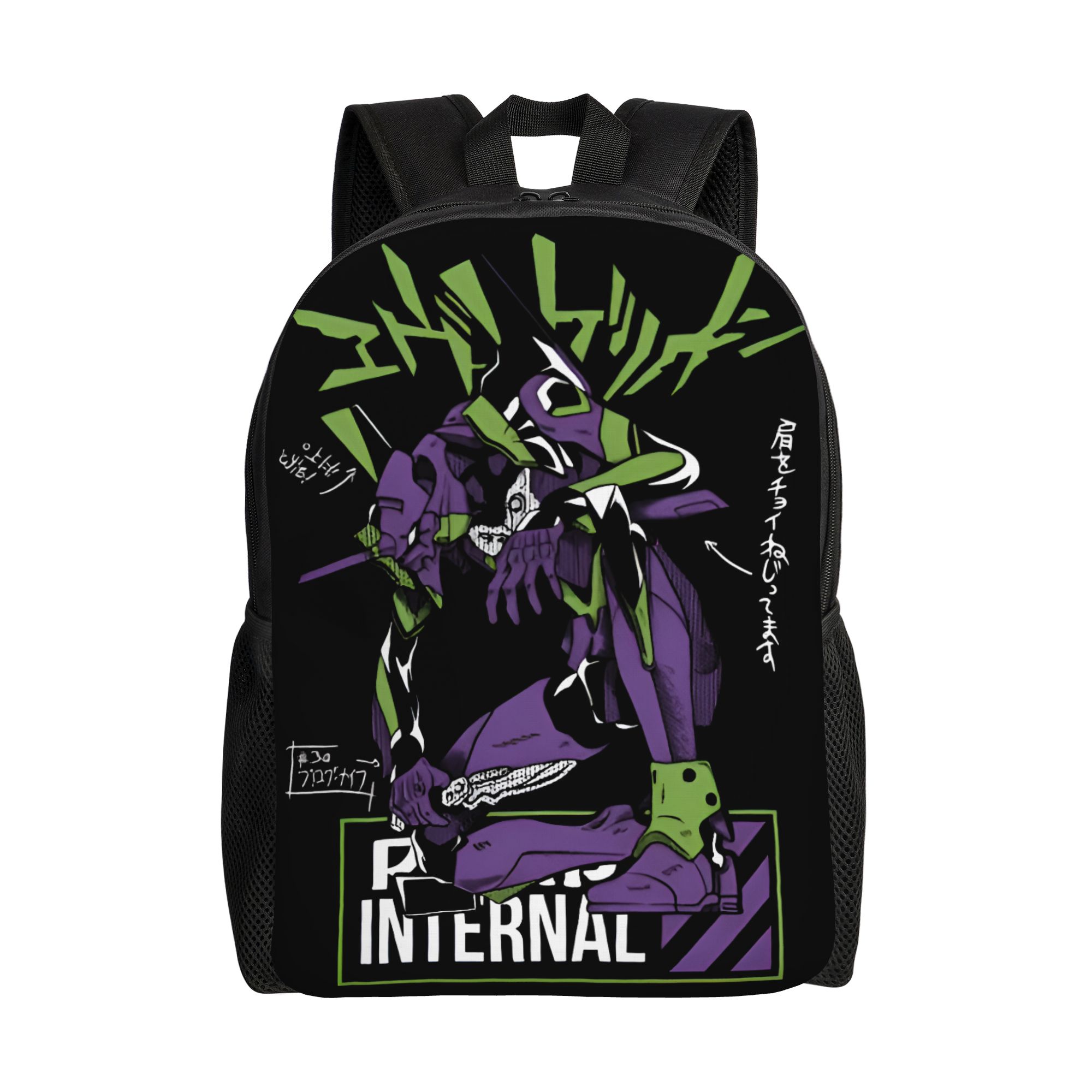 Laptop Accessories For College - 3D 印刷 E-Evangelions バックパックメカスタイル漫画コミックスクールカレッジトラベルバッグ女性男性ブックバッグ 15 インチのラップトップに適合