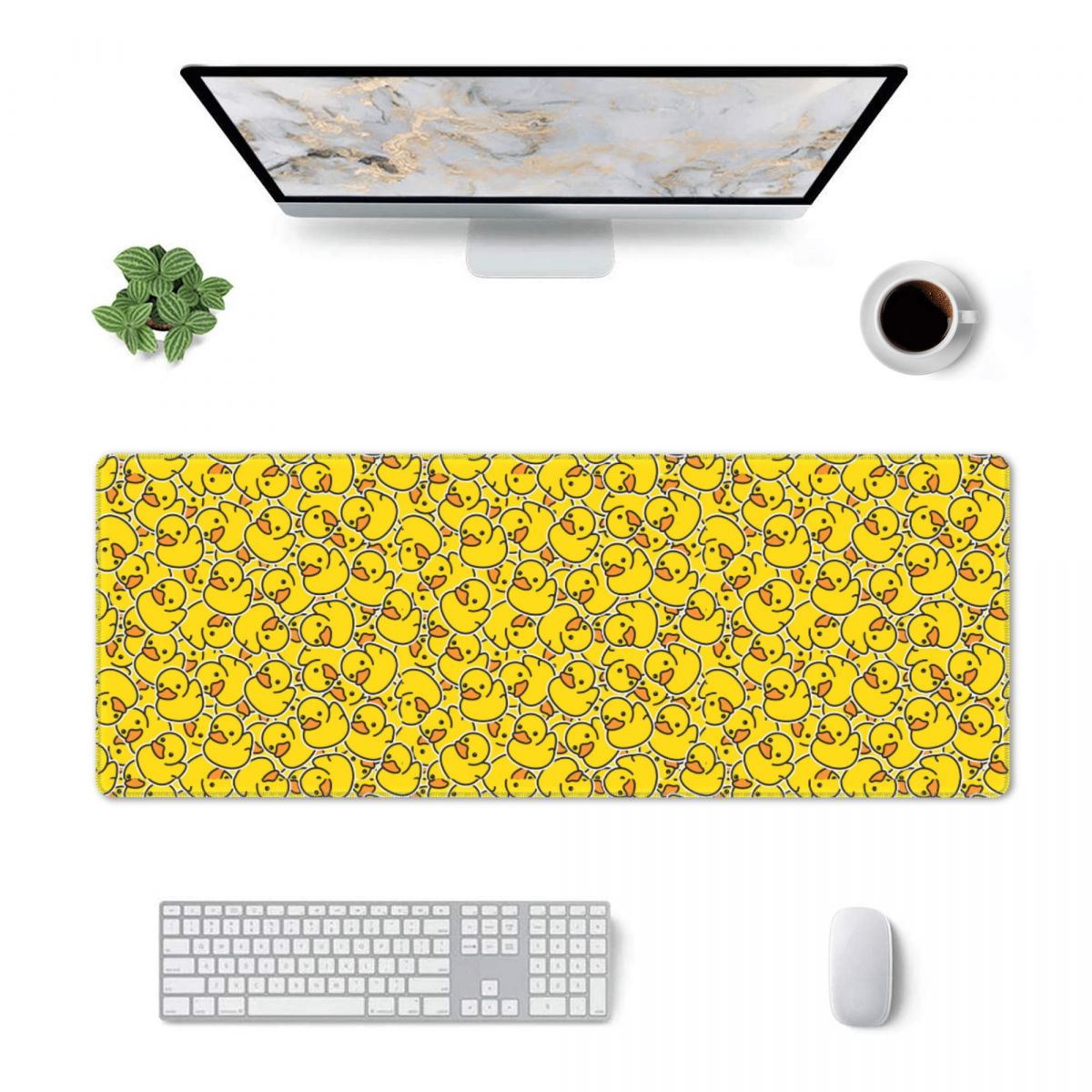 Yellow Laptop Accessories - 大型マウスパッド 黄色 クラシック ラバーダック ゲーマー用 PC