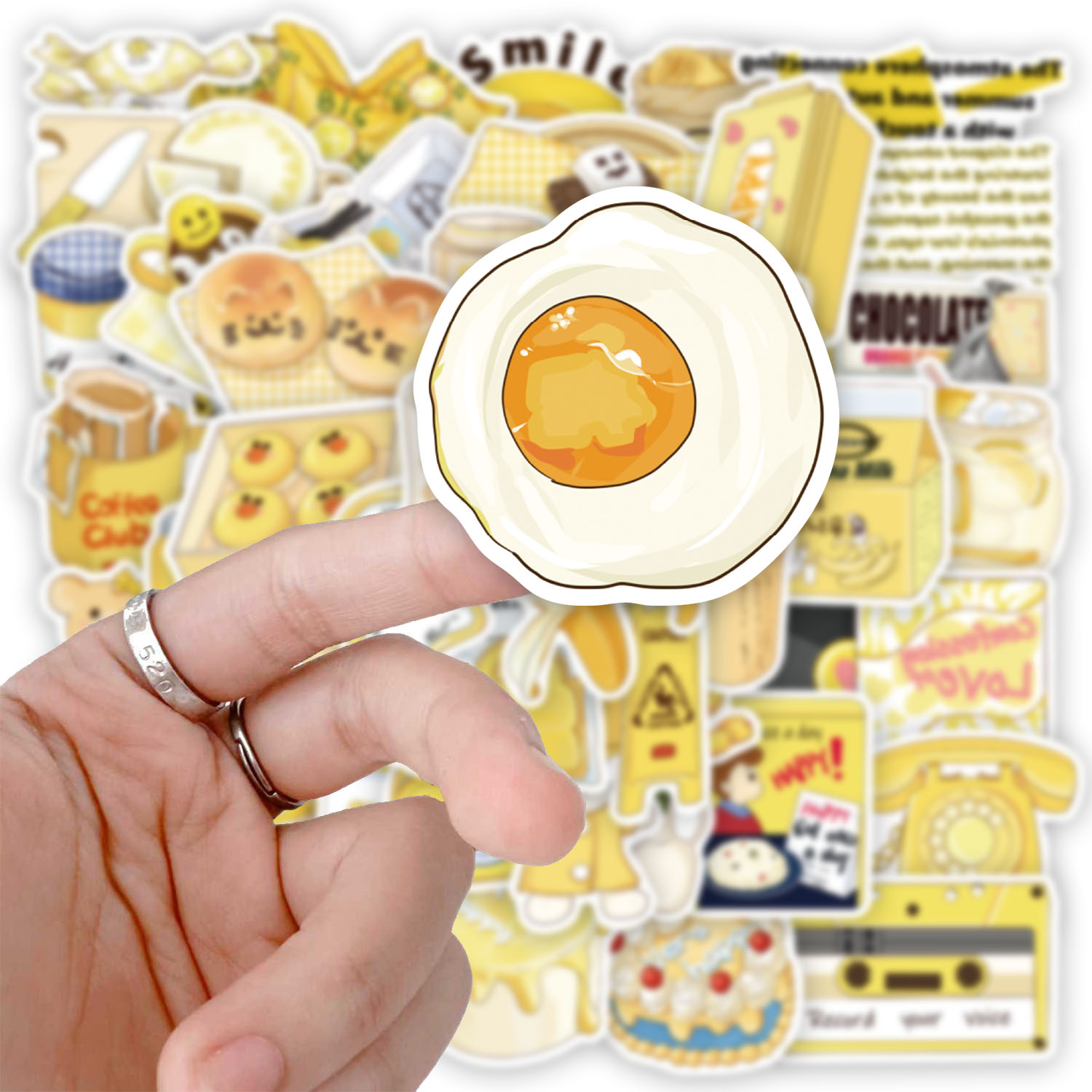50 個イエローソルトシリーズ楽しいステッカー DIY 電話 - Yellow Laptop Accessories のレビューと価格