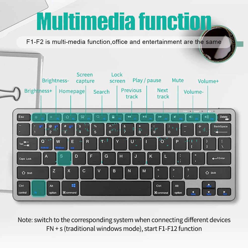 2.4 グラムワイヤレスキーボードマウスセット Blueto - Laptop Accessories Combo Set のレビューと価格
