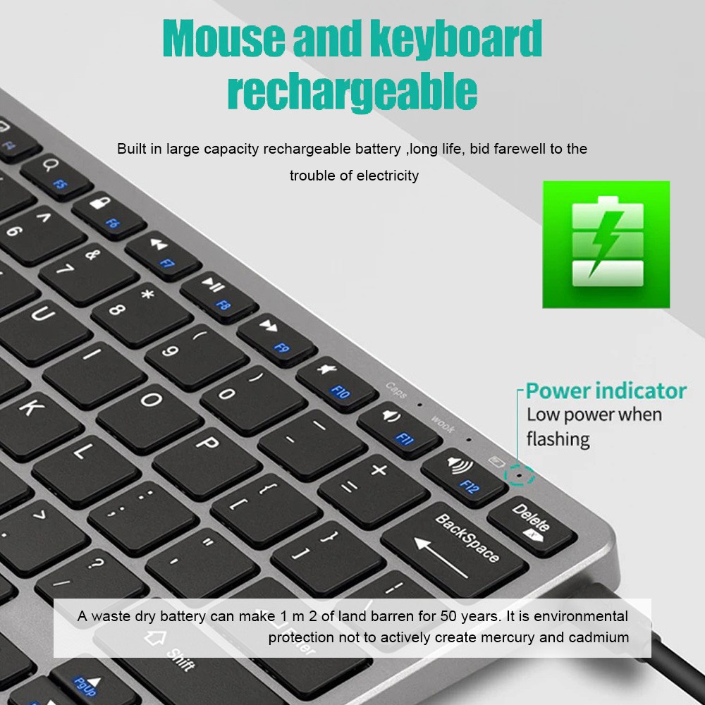 2.4 グラムワイヤレスキーボードマウスセット Blueto - Laptop Accessories Combo Set のレビューと価格