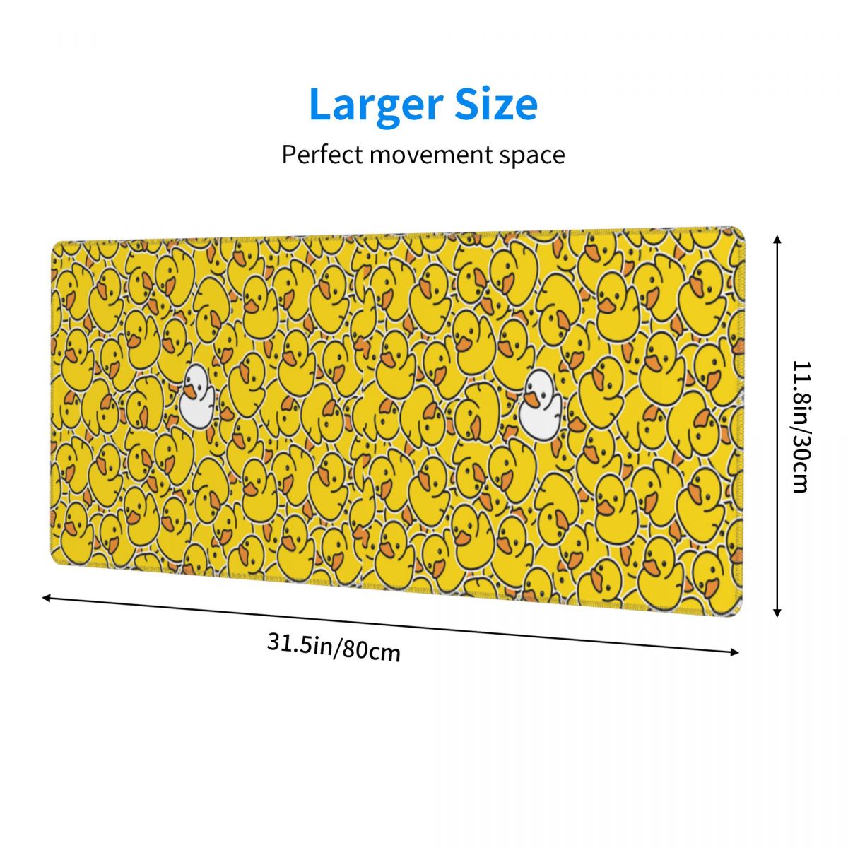 黄色いアヒル柄大型マウスパッド コンピューターキーボードマウ - Yellow Laptop Accessories のレビューと価格
