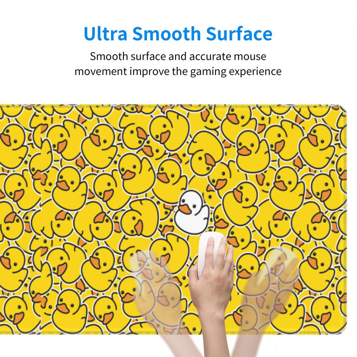 黄色いアヒル柄大型マウスパッド コンピューターキーボードマウ - Yellow Laptop Accessories のレビューと価格