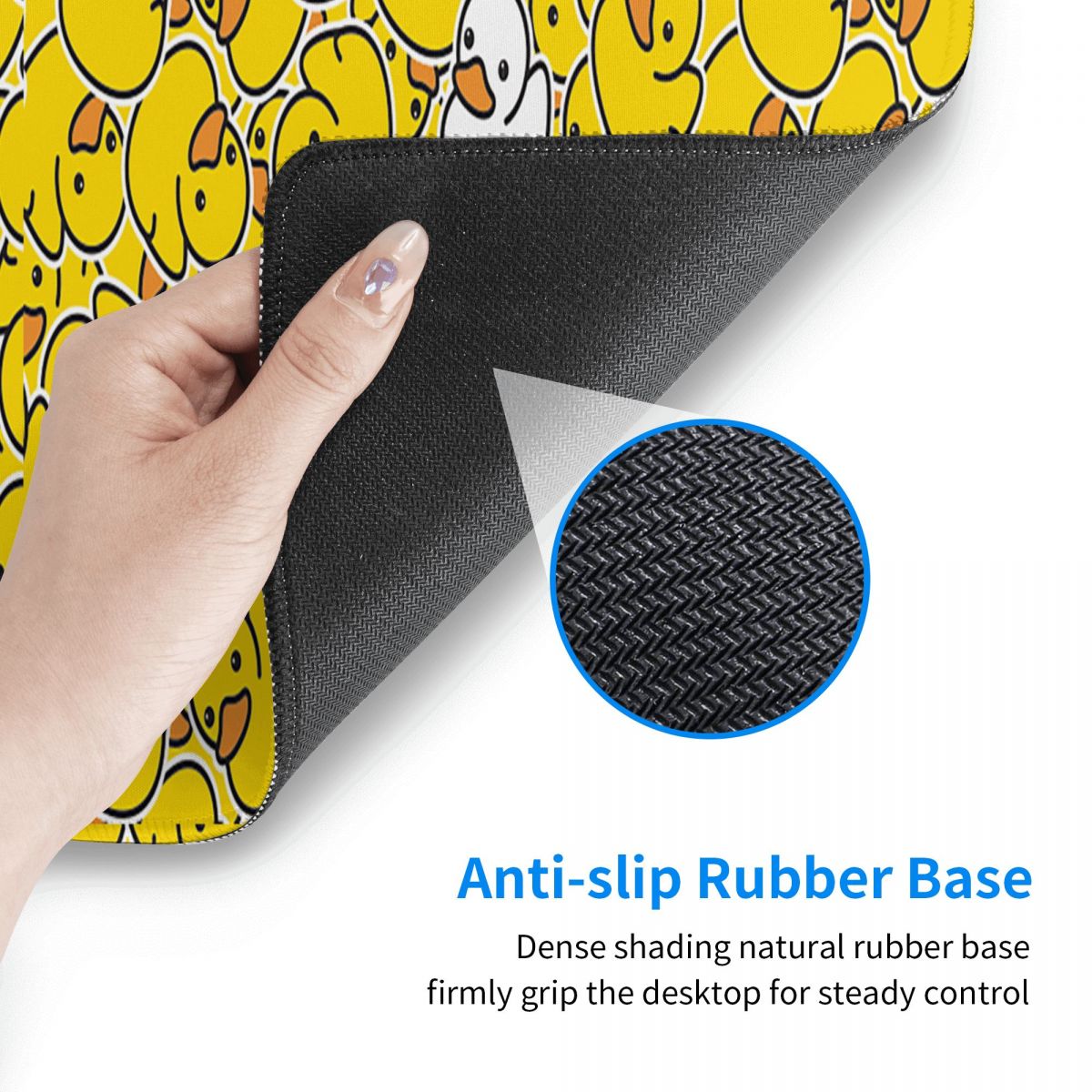 黄色いアヒル柄大型マウスパッド コンピューターキーボードマウ - Yellow Laptop Accessories のレビューと価格