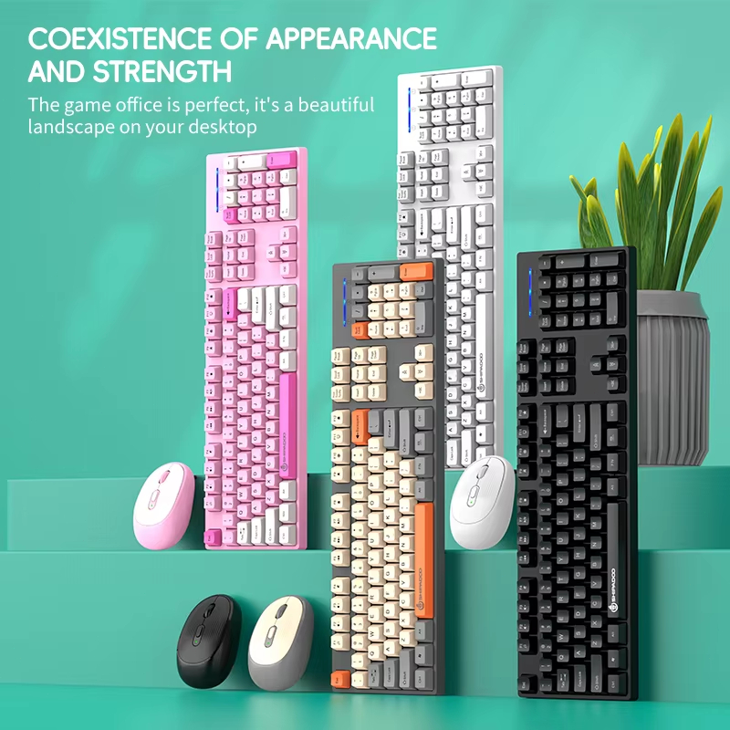 Shipadoo 2.4G ワイヤレス/有線ゲーミングキーボ - Laptop Accessories Combo Set のレビューと価格